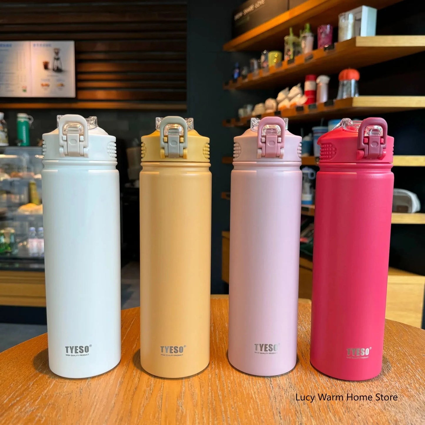 Thermosflasche I mit Strohhalm