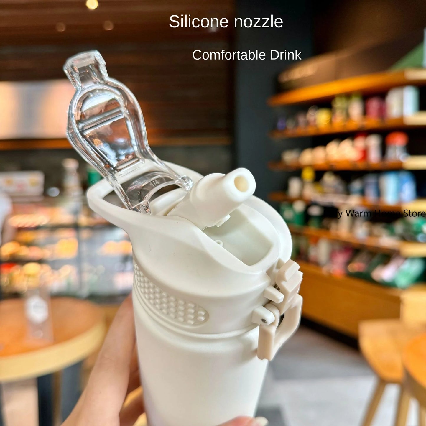 Thermosflasche I mit Strohhalm
